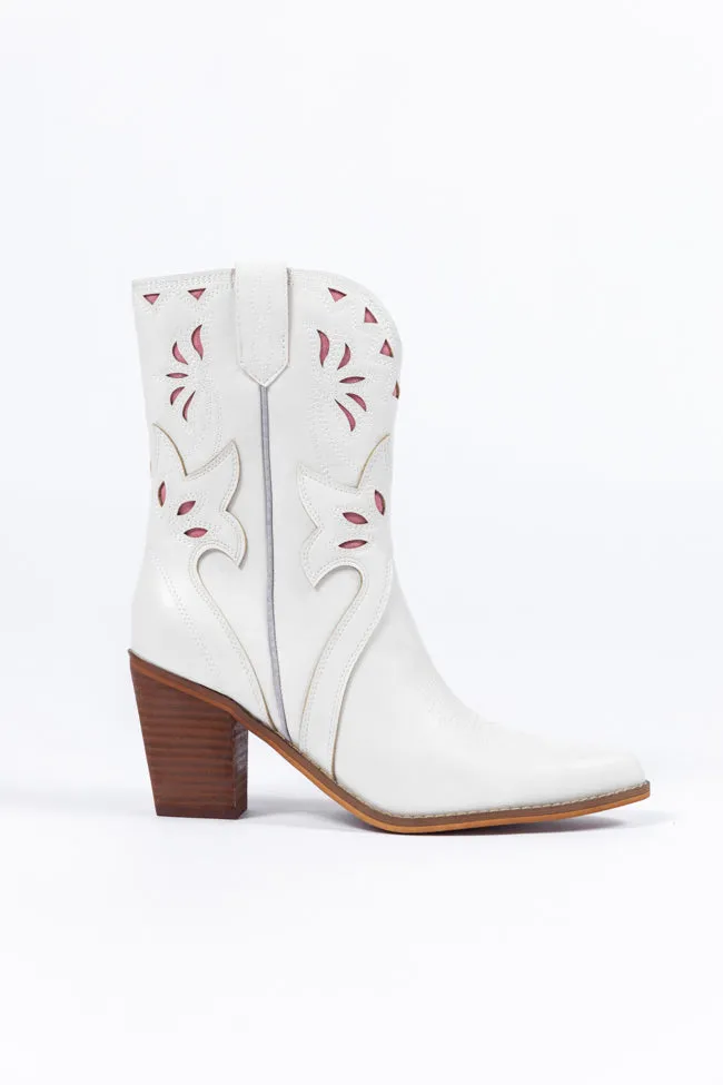 Dallas White Pointed Toe Booties FINAL SALE sold by Pink Lily