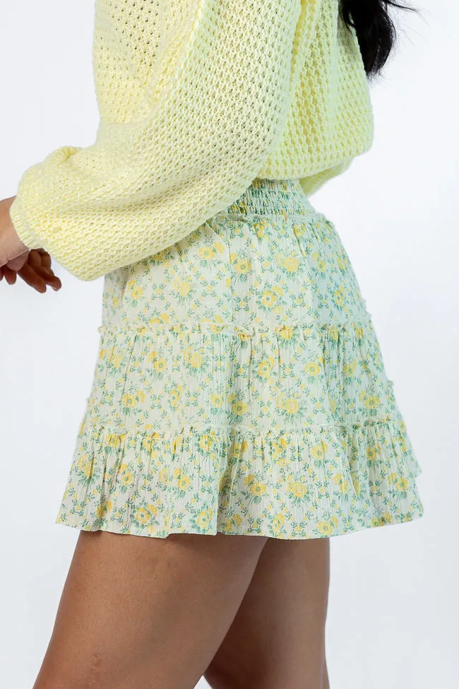 Through The Garden Ivory and Yellow Mini Skort FINAL SALE sold by Pink Lily product image thumbnail 3