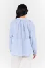 Downtown Delight Blue Embroidered Woven Button Down Blouse FINAL SALE sold by Pink Lily