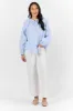 Downtown Delight Blue Embroidered Woven Button Down Blouse FINAL SALE sold by Pink Lily