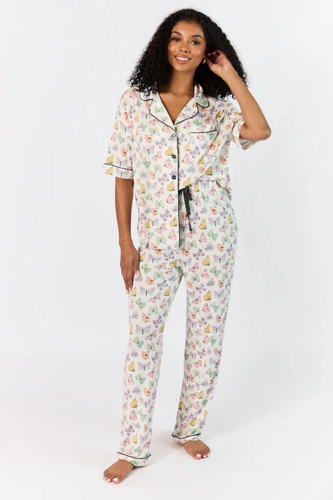 Good To Get Away Butterfly Pajama Pants FINAL SALE sold by Pink Lily