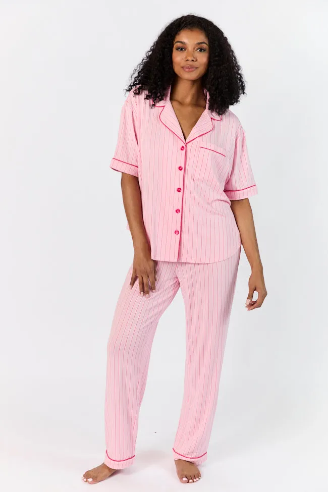 Good To Get Away Pink and Red Stripe Top FINAL SALE sold by Pink Lily product image thumbnail 2