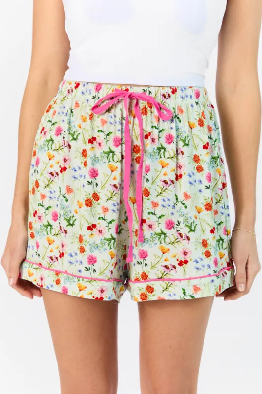 Good To Get Away Botanical Floral Pajama Shorts FINAL SALE sold by Pink Lily