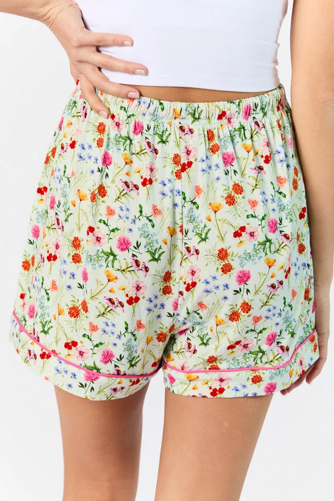 Good To Get Away Botanical Floral Pajama Shorts FINAL SALE sold by Pink Lily product image thumbnail 4