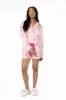 Dont Wake Me Up Pink Multi Floral Long Sleeve Satin Pajama Top SALE sold by Pink Lily