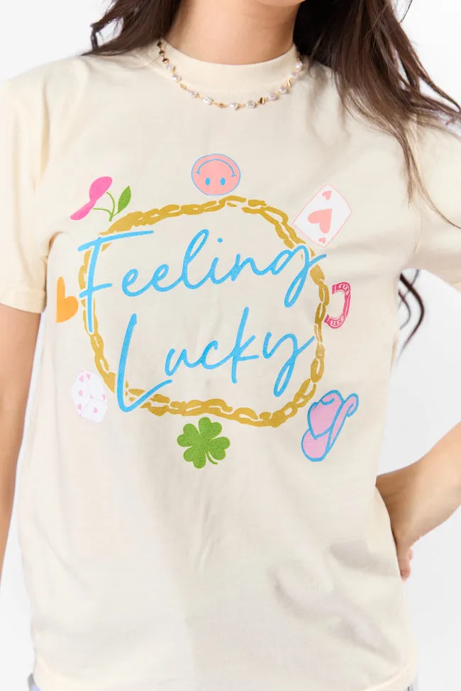 Feeling Lucky Ivory Comfort Color Graphic Tee sold by Pink Lily product image thumbnail 3