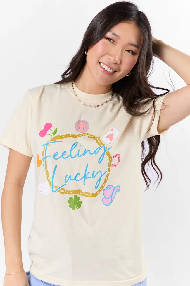 Feeling Lucky Ivory Comfort Color Graphic Tee sold by Pink Lily product image thumbnail 2