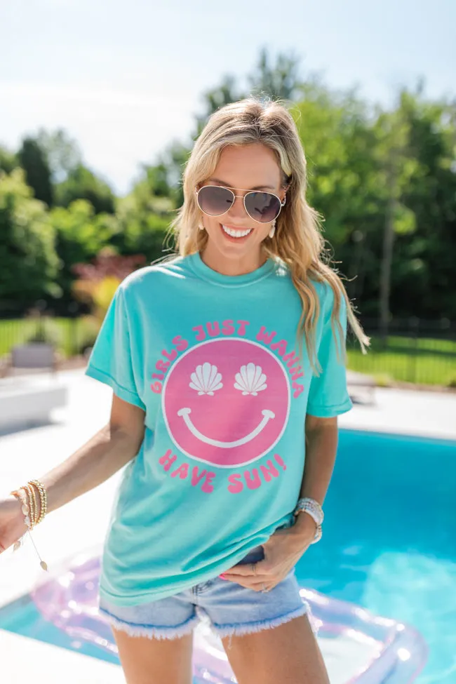 Girls Just Wanna Have Sun Chalky Mint Graphic Tee sold by Pink Lily product image thumbnail 3