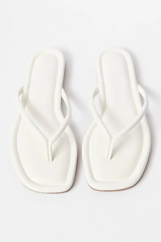 Sandy White Flip Flops FINAL SALE sold by Pink Lily product image thumbnail 2