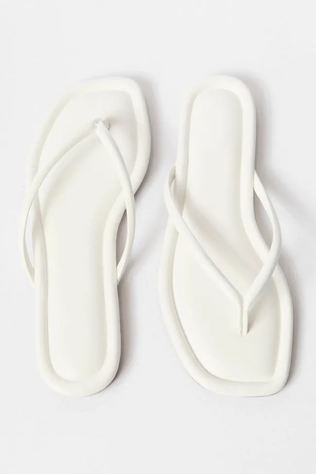 Sandy White Flip Flops FINAL SALE sold by Pink Lily product image thumbnail 5
