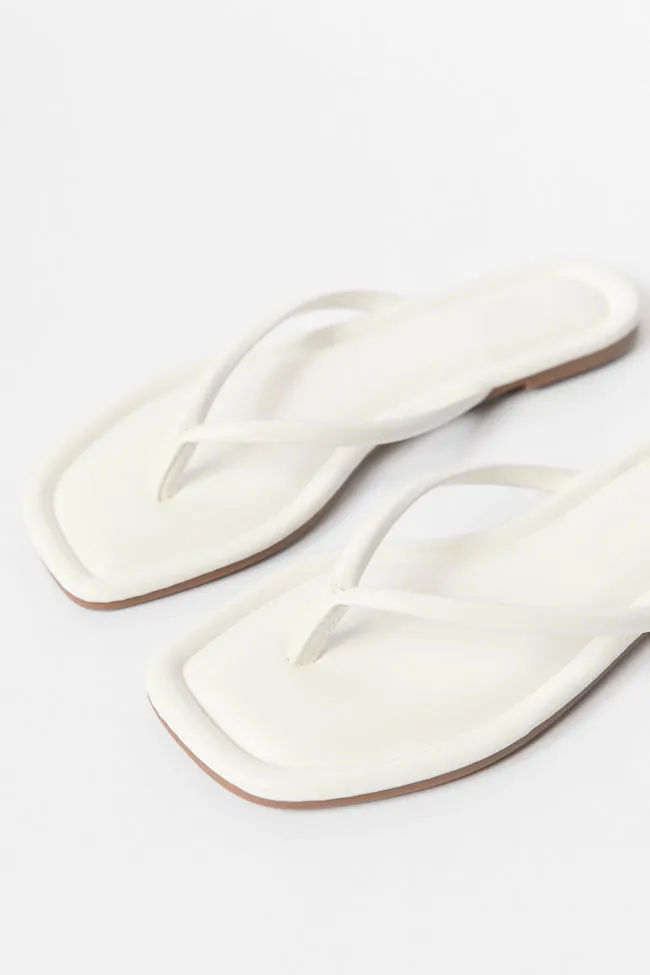 Sandy White Flip Flops FINAL SALE sold by Pink Lily product image thumbnail 4