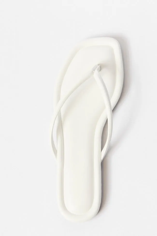 Sandy White Flip Flops FINAL SALE sold by Pink Lily product image thumbnail 3
