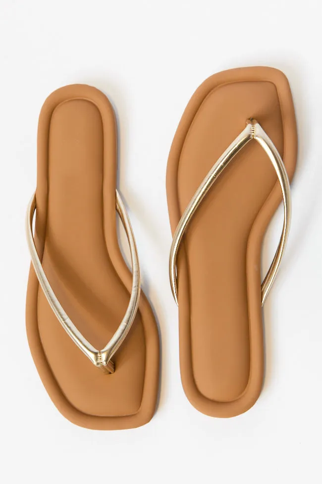 Sandy Gold Flip Flops SALE sold by Pink Lily product image thumbnail 4