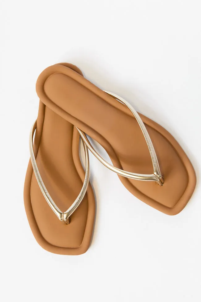 Sandy Gold Flip Flops SALE sold by Pink Lily product image thumbnail 2