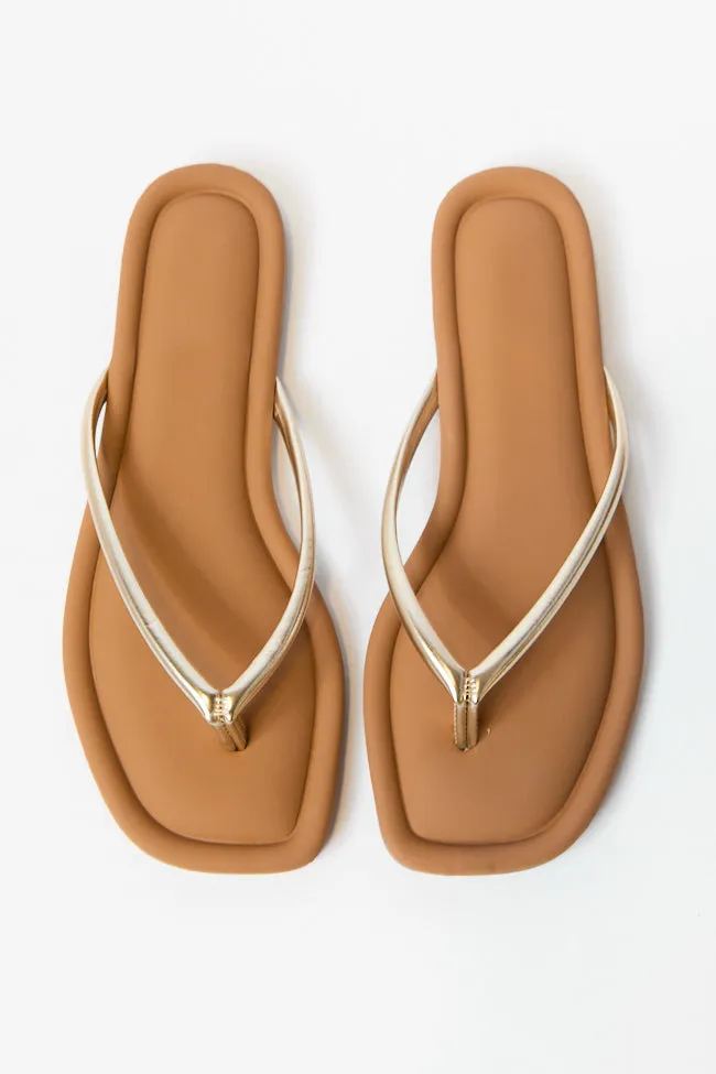 Sandy Gold Flip Flops SALE sold by Pink Lily product image thumbnail 5