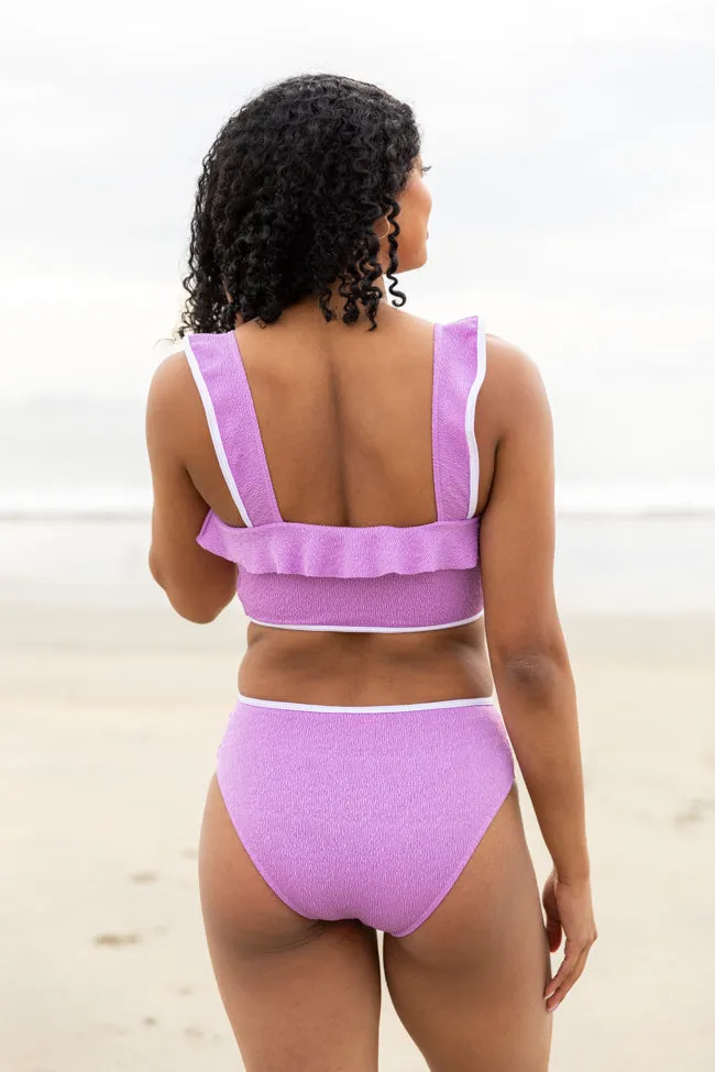 Let's Sea What Happens Purple Ruffle Detail Bikini Bottom FINAL SALE sold by Pink Lily product image thumbnail 4