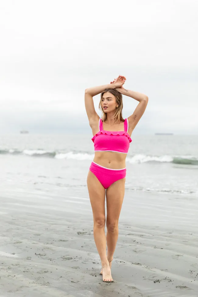 Let's Sea What Happens Pink Ruffle Detail Swimsuit Bottom FINAL SALE sold by Pink Lily product image thumbnail 2