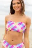 Going Swimmingly Multi Plaid Printed Ruffle Bikini Top FINAL SALE sold by Pink Lily