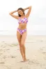 Going Swimmingly Multi Plaid Printed Ruffle Bikini Top FINAL SALE sold by Pink Lily