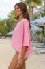 Great Days Ahead Pink Asymmetrical Hem Tee SALE sold by Pink Lily