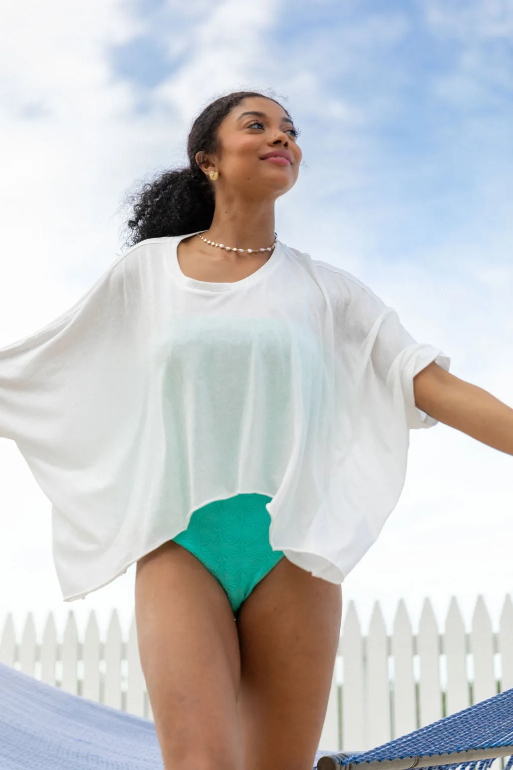 Great Days Ahead Ivory Asymmetrical Hem Tee FINAL SALE sold by Pink Lily product image thumbnail 2