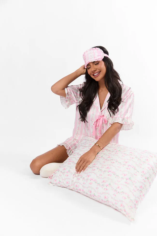 Rest Your Head Pink Floral Pillowcase FINAL SALE sold by Pink Lily