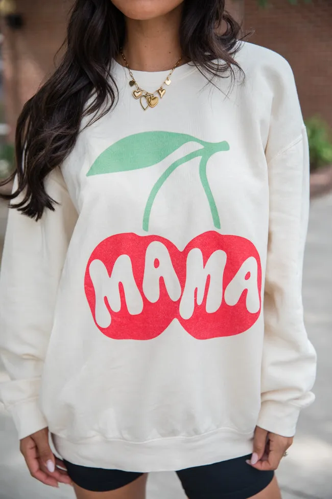 Mama Cherry Cream Graphic Sweatshirt sold by Pink Lily product image thumbnail 2