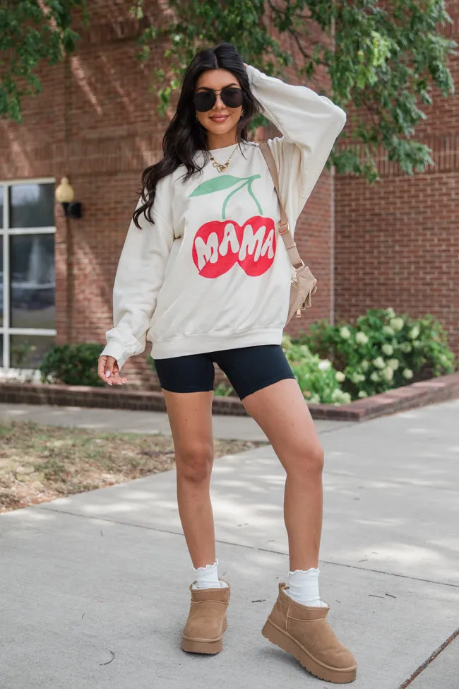 Mama Cherry Cream Graphic Sweatshirt sold by Pink Lily product image thumbnail 3