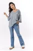 It's Our Time Grey Oversized Pocketed Waffle Tee FINAL SALE sold by Pink Lily