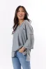 It's Our Time Grey Oversized Pocketed Waffle Tee FINAL SALE sold by Pink Lily