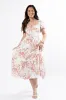 Small Town Smoke Show Pink Multi Floral Midi Dress FINAL SALE sold by Pink Lily