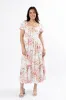 Small Town Smoke Show Pink Multi Floral Midi Dress FINAL SALE sold by Pink Lily