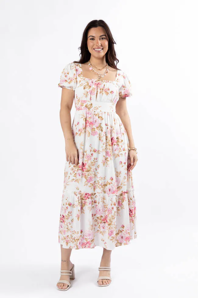 Small Town Smoke Show Pink Multi Floral Midi Dress FINAL SALE sold by Pink Lily product image thumbnail 2