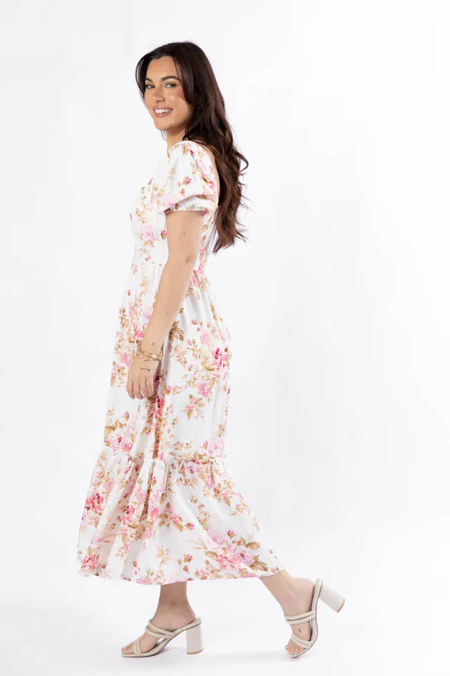 Small Town Smoke Show Pink Multi Floral Midi Dress FINAL SALE sold by Pink Lily product image thumbnail 3