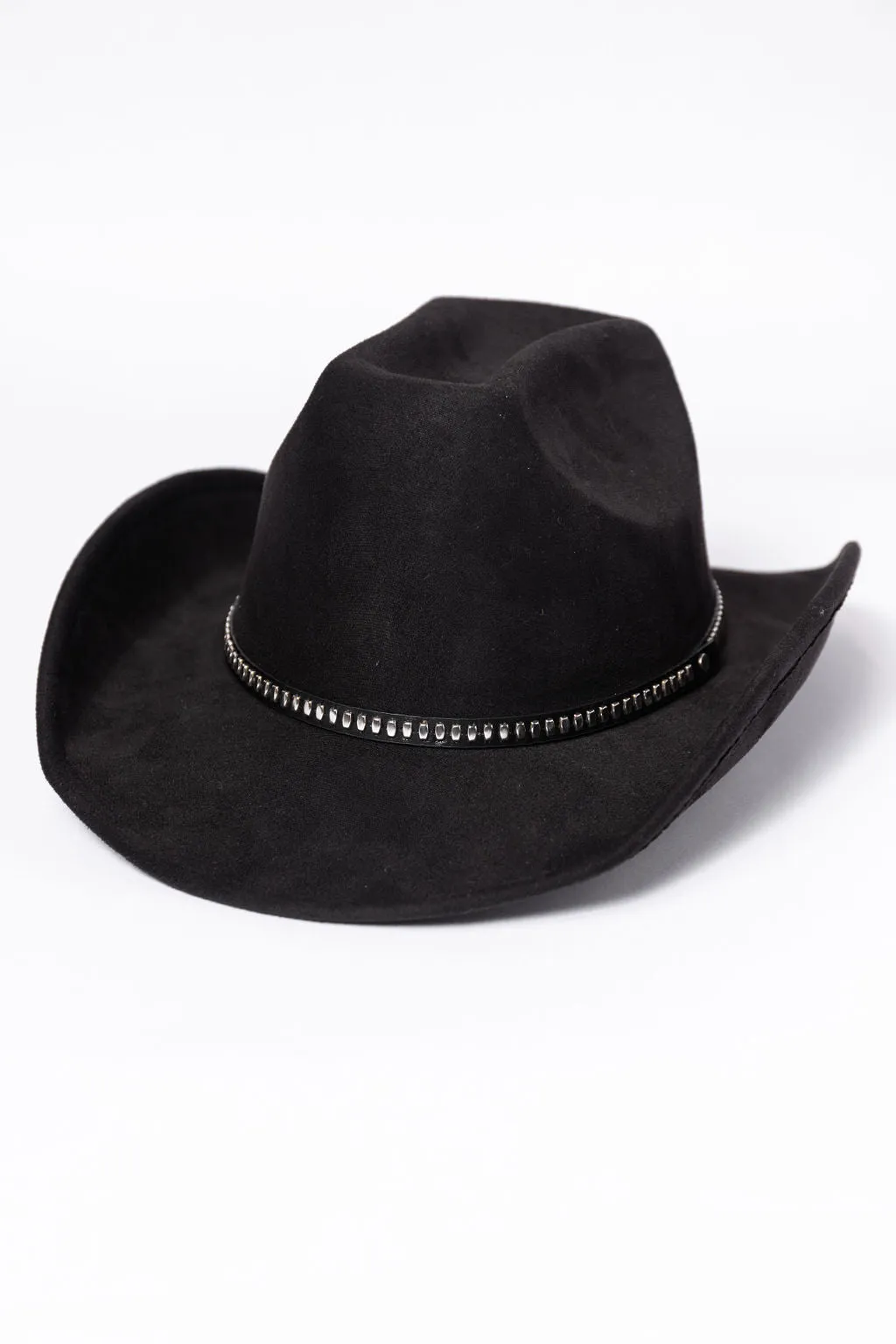 Black Rectangle Stud Band Cowboy Hat sold by Pink Lily product image thumbnail 5