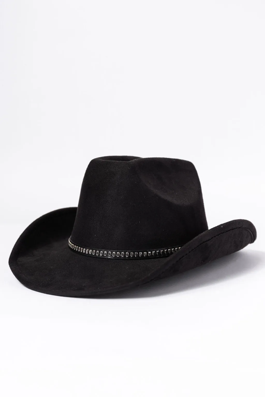 Black Rectangle Stud Band Cowboy Hat sold by Pink Lily product image thumbnail 2