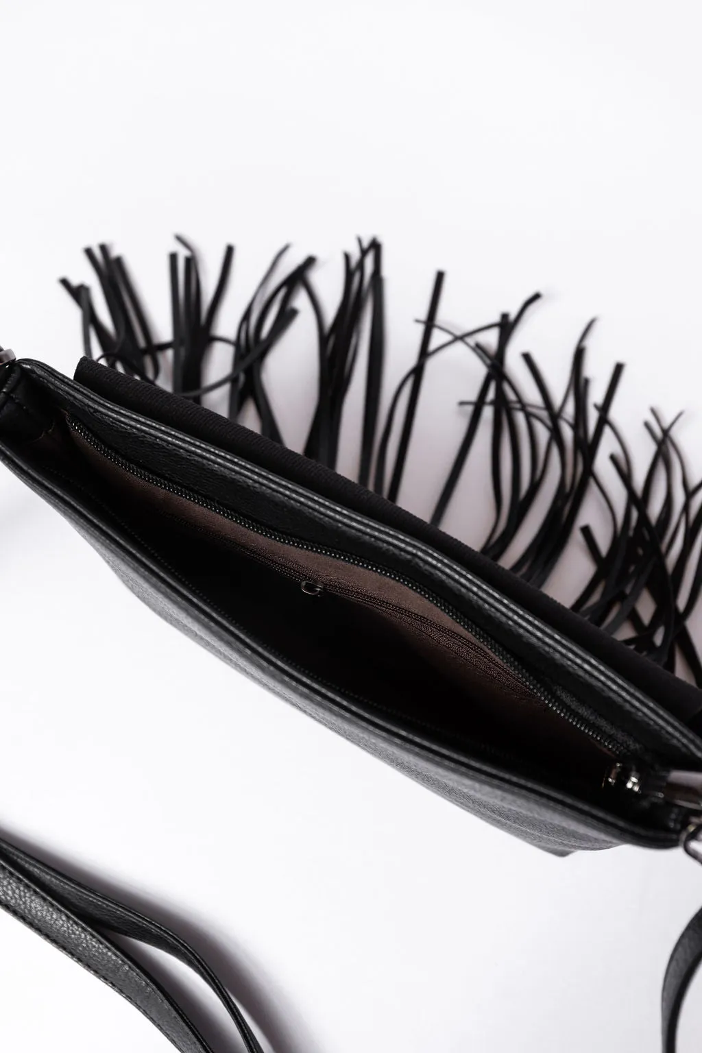 Black Fringe Handbag SALE sold by Pink Lily product image thumbnail 4
