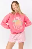 Life Is Peachy Light Red Graphic Sweatshirt SALE sold by Pink Lily