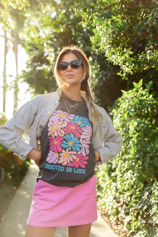Rooted In Love Pepper Comfort Color Graphic Tee sold by Pink Lily