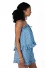 Perfect Playlist Blue Printed Chambray Set sold by Pink Lily
