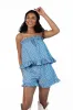 Perfect Playlist Blue Printed Chambray Set sold by Pink Lily