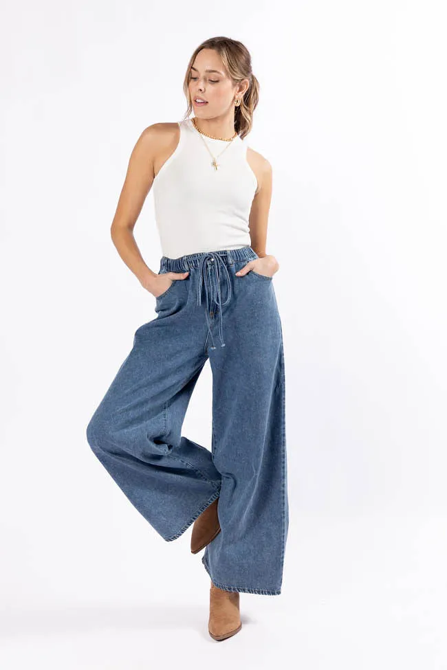 Callahan Drawstring Waist Loose Chambray Pants FINAL SALE sold by Pink Lily product image thumbnail 2