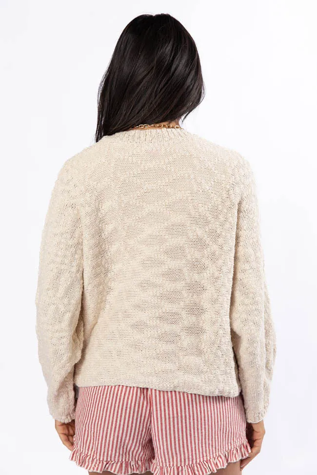 Afternoon Bliss Oatmeal Light Weight Cardigan sold by Pink Lily product image thumbnail 5