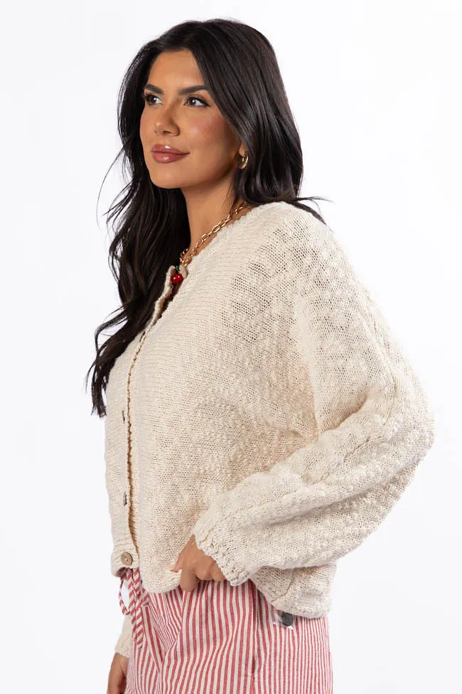 Afternoon Bliss Oatmeal Light Weight Cardigan sold by Pink Lily product image thumbnail 4