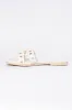 Hallie White Studded H Sandals FINAL SALE sold by Pink Lily