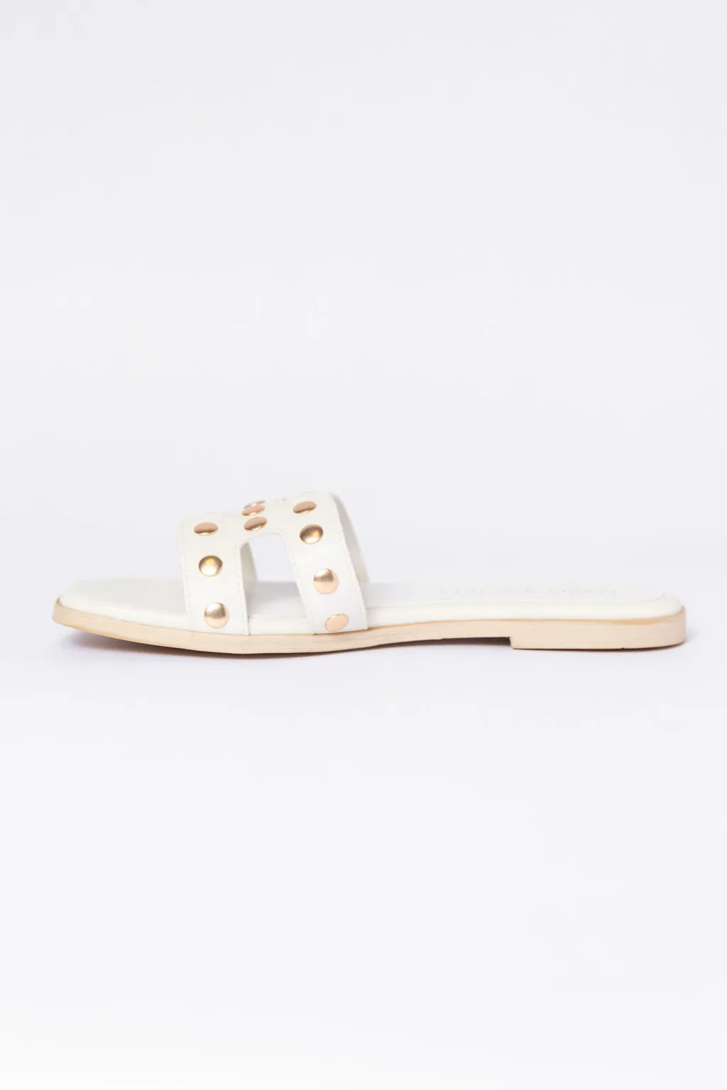 Hallie White Studded H Sandals FINAL SALE sold by Pink Lily product image thumbnail 4