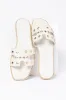 Hallie White Studded H Sandals FINAL SALE sold by Pink Lily