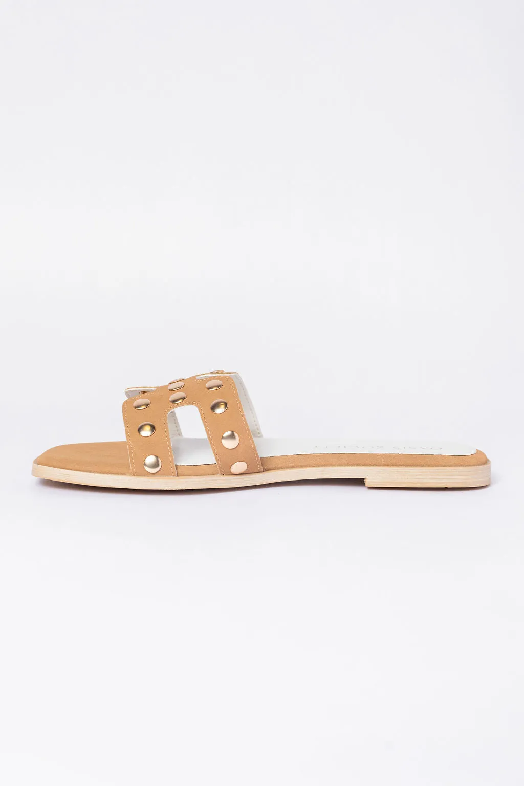Hallie Camel Studded H Sandals FINAL SALE sold by Pink Lily product image thumbnail 3