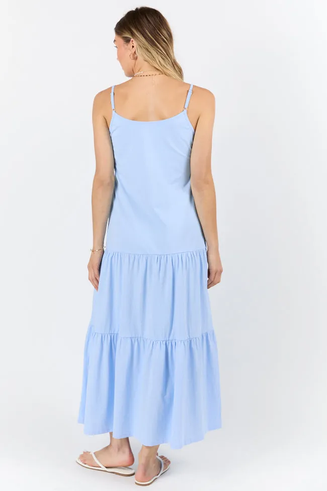 Sweet Melodies Blue Ribbed Knit Maxi Dress FINAL SALE sold by Pink Lily product image thumbnail 3