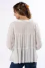 Something Good Ivory Tiered Relaxed Button Down Blouse SALE sold by Pink Lily